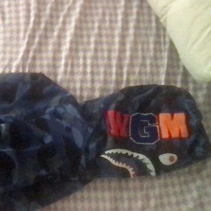 COPY - BAPE Color Camo Shark Full Zip Hoodie (blue) medium size